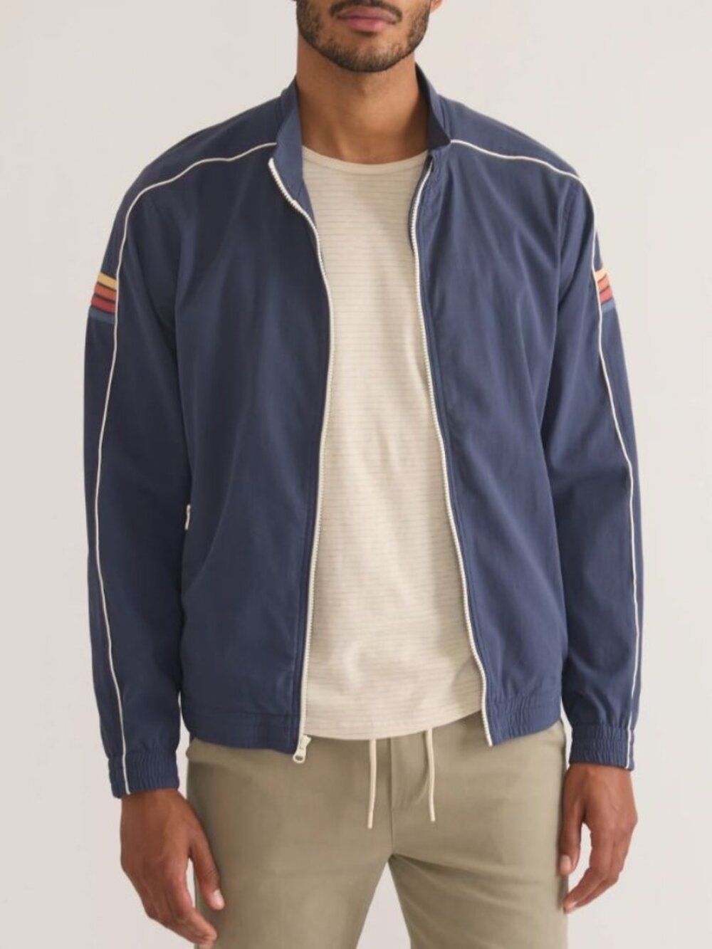 Marine Layer Men's Custom Freeman Stretch Twill Windbreaker Jacket, Size M